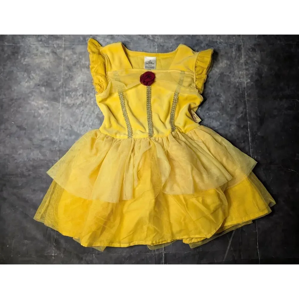 Disney Girls Belle Beauty & The Beast Halloween Costume Cosplay Dress Size 6